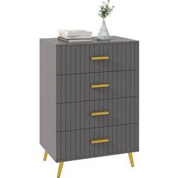 Homcom Bedroom Dark Grey Chest of Drawer 60x90cm