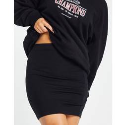 ASOS DESIGN – Mini-Bleistiftrock Jersey in Schwarz