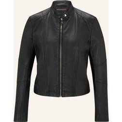 BOSS Regular-Fit Jas Van Generfd Leer