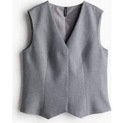 H&M Twill Suit Waistcoat - Grey Marl