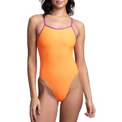 Jolyn Women's Perry Fixed Back One Piece Swimsuit - Sunkist/Fnch Mlbry/Mint