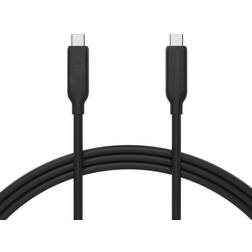 Amazon Basics USB-C to USB-C 4 Fast Charger Cable, 40 Gbps Speed, 8K Video, 240W, USB-IF Certified, Thunderbolt 4/3 Compatible,for Apple iPhone 15,iPad,Samsung Galaxy,Tablets,Laptops, 1 m, Black