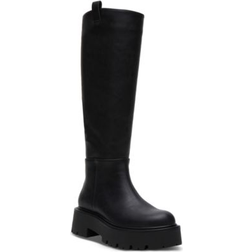 Madden Girl Crow Lug-Sole Knee High Boots Black 7.5M