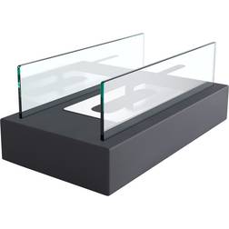 Living and Home Living and Home Black Rectangular Smokeless Ethanol Fireplace 35cm