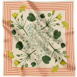 Flora Danica Denmark Candy Striped Blossom Silketørklæde, Sand/orange Red