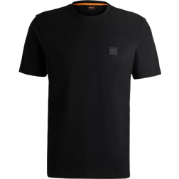 HUGO BOSS Style Tales Cotton Jersey T-shirt with Logo Patch - Black