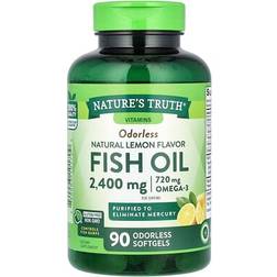 Nature's Truth Odorless Fish Oil 2400mg Natural Lemon 90 st