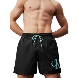 Calvin Klein Medium Drawstring Monogram Swim Shorts - Pvh Black