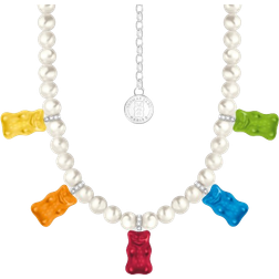 Thomas Sabo 5 Colourful Goldbears Necklace - Silver/Multicolour