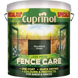 Cuprinol Less Mess Fence Care Wood Protection Woodland Green 6L