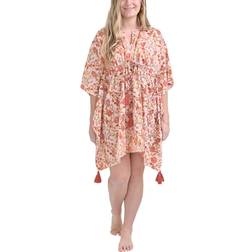 Pomegranate Short Caftan Cover-Up - Pink