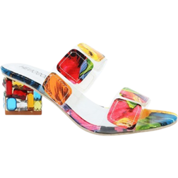 Joom Heeled Sandals Rhinestone Decor - Multicoloured