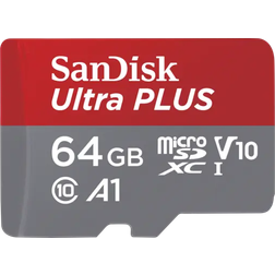 SanDisk Ultra Plus microSDXC Class 10 UHS-I U1 V10 A1 150MB/s 64GB +SD adapter