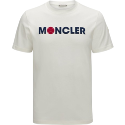 Moncler Men's Flocked Logo T-shirt - White