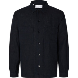 Selected Mand Long Sleeved Overshirt - Sky Captain