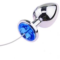 Bynabjfa Electric ShockChastity Belt with Metal Butt Plug