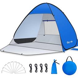 Glymnis Pop Up UV Protection Beach Tent Small for 1-2 Person