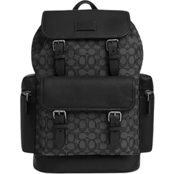 Coach Sprint Backpack In Signature Jacquard - Silver/Charcoal/Black