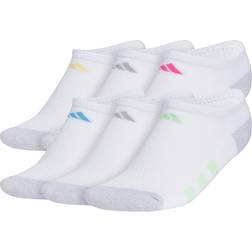 Adidas Kid's Athletic Cushioned No Show 6-pack - White/Clear Onix Melange/Pulse Magenta (IR0945)