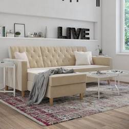 CosmoLiving by Cosmopolitan Liberty Upholstered Ivory Sofa 84" 2 3 Seater