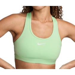 NIKE Women's Swoosh Medium Support Padded Sports Bra - Vapour Green/White