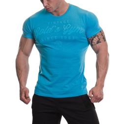 Golds Gym Vintage Logo Tee - Blue Marl