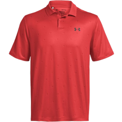 Under Armour Men's UA Matchplay Printed Polo - Red Solstice/Castlerock