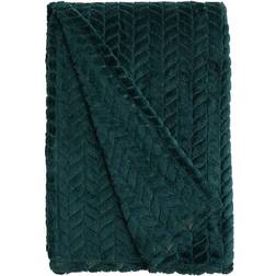 Dunelm Amelia Blankets Green (200x200cm)