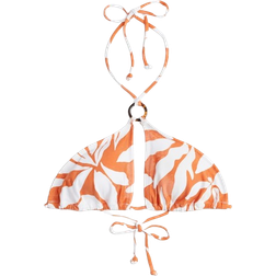 H&M Padded Halter Neck Bikini Top - Orange/Pattern