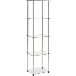 Convenience Concepts Classic Glass Shelves Transparent Shelving System 15.8x62"