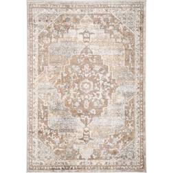 Loomed Traditional Medallion Bordered Beige 200x290cm