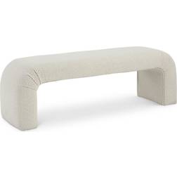 Meridian Niagara Cream Settee Bench 52x17.5"