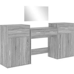 vidaXL 3276530 Gray Sonoma Dressing Table 39x80cm 4pcs