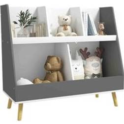 Homcom Kids Storage Shelf With 5 Compartments&#44; Anti-tip Device&#44;