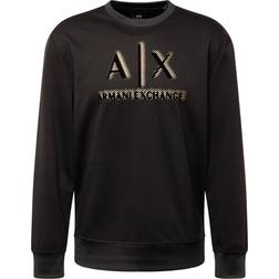 Armani Exchange Interlock Logo Crew Neck Sweatshirt - Black