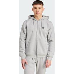 adidas Trefoil Essentials Full-Zip Hoodie - Medium Grey Heather