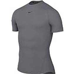 Nike Pro Dri-FIT Kurzarm-Fitness-Oberteil mit enger Passform für Herren Grau