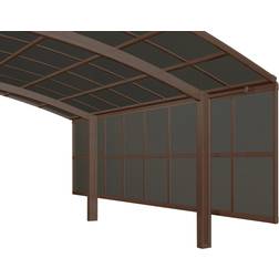 Ximax Carport Seitenwand 3 Module Mattbraun Sonderfertigung (Gebäudefläche )