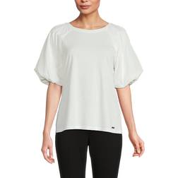 Calvin Klein Women's Balloon Sleeve Top Cream