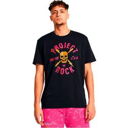 Under Armour Men's Project Rock TC Heavyweight Graphic Short Sleeve Black Nova Orange Astro Pink