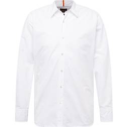 BOSS Regular-fit shirt in cotton poplin with Kent collar