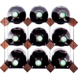 mensolas MS9D Dark Stained Pine Wine Rack 32.5x23.5cm