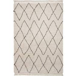 Roseland Furniture Edie Boho Moroccan Diamond Shaggy Beige 160x230cm