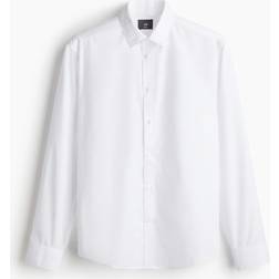 H&M Herre Hvit Slim Fit Easy iron-skjorte