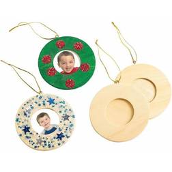 Colorations Decorate Your Own Wooden Photo Frame Ornament Set of 12