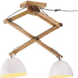 vidaXL 371931 White/Natural Pendellampa 29cm