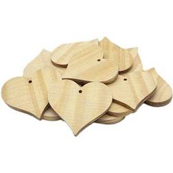 Colorations Wooden Heart Ornaments Large 20pcs