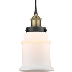 Innovations Lighting 616-1PH-11-6 Black Antique Brass/Matte White Pendant Lamp 6"