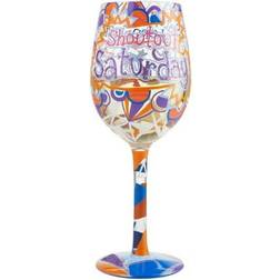 Enesco Saturday Shoutout Wine Glass 15fl oz