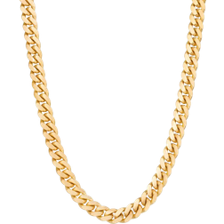 Italian Gold Solid Chain Necklace - Gold